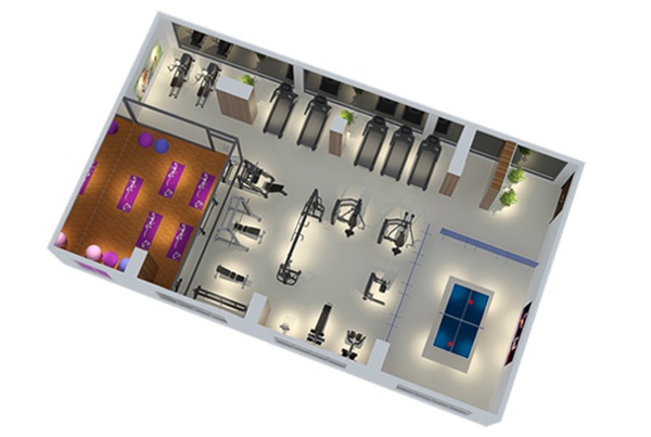 120平方健身房配置方案-广西谈求吧体育健身器材有限公司