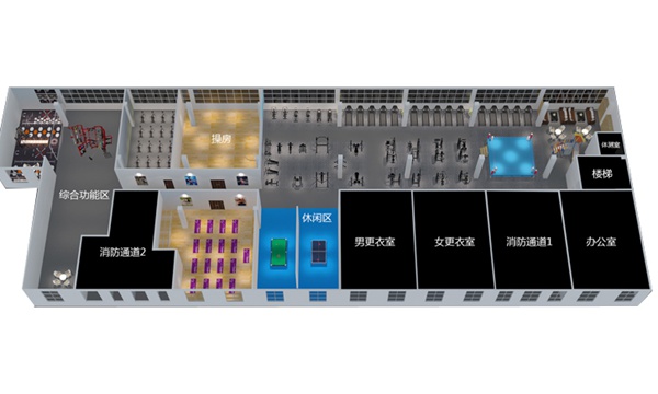2000平方健身房配置方案-广西谈求吧体育健身器材有限公司