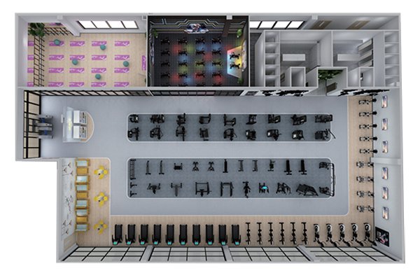 500平方健身房配置方案-广西谈求吧体育健身器材有限公司